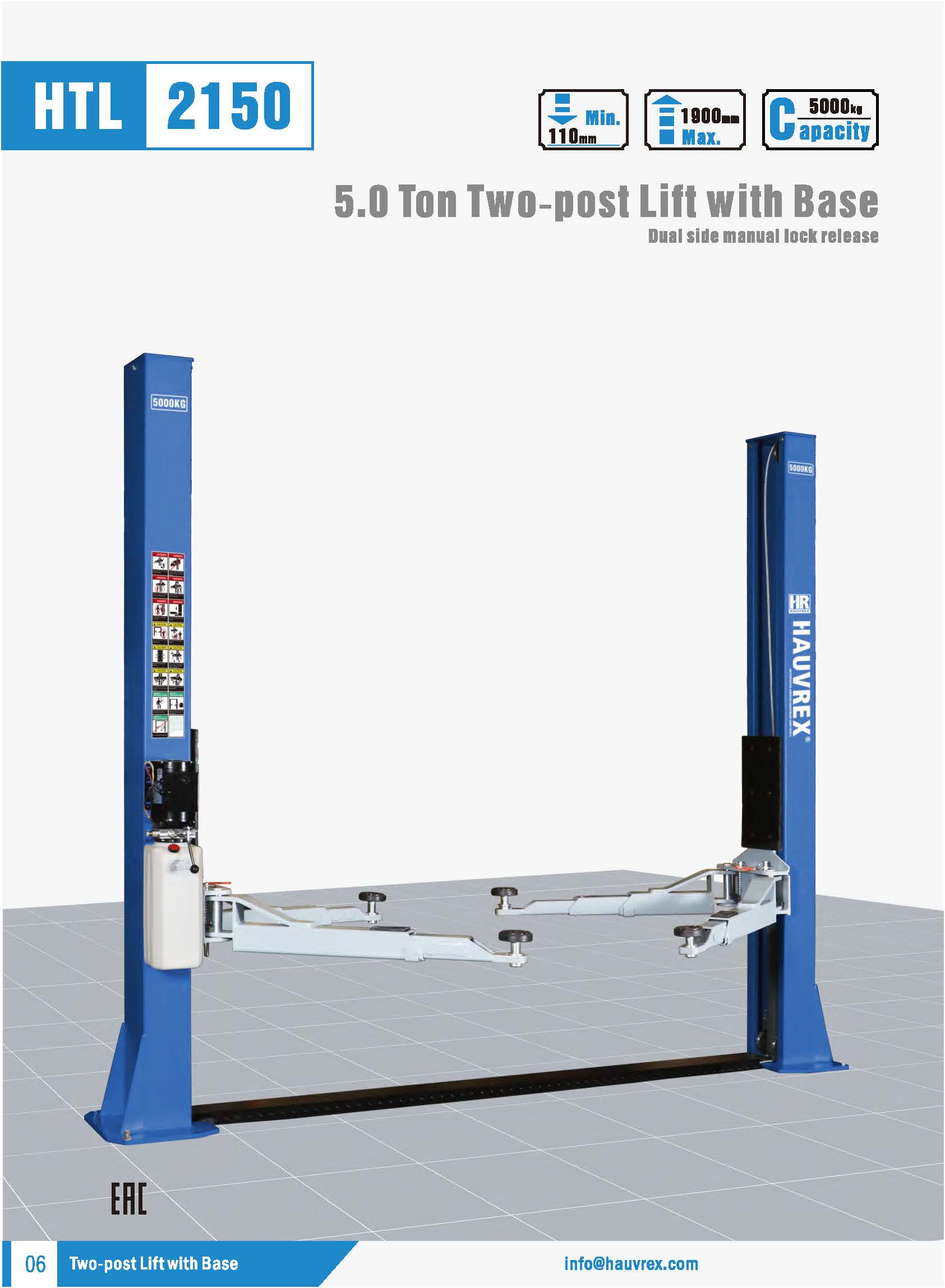 HTL2150 Two-post Lift