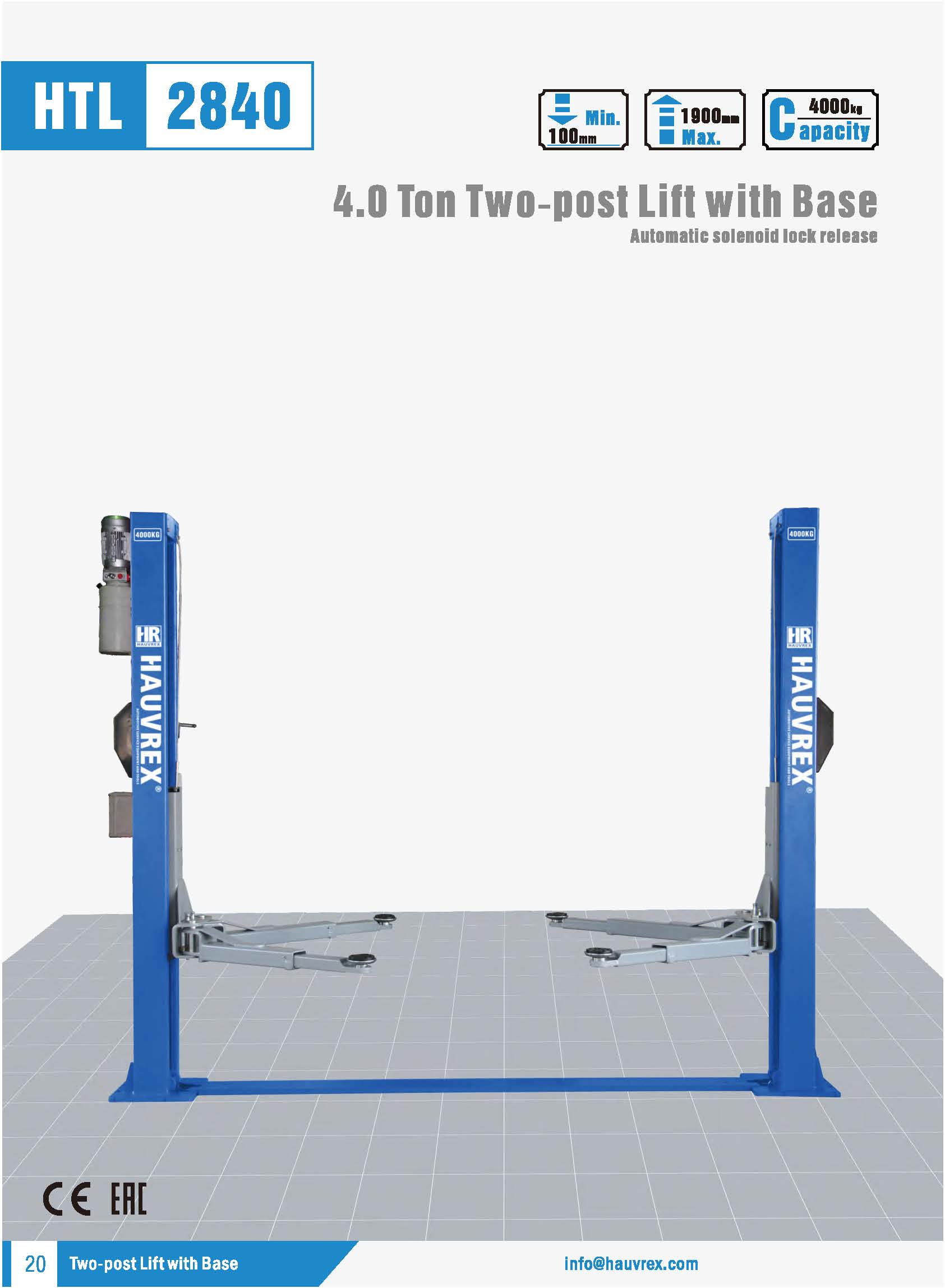 HTL2840 Two-post Lift