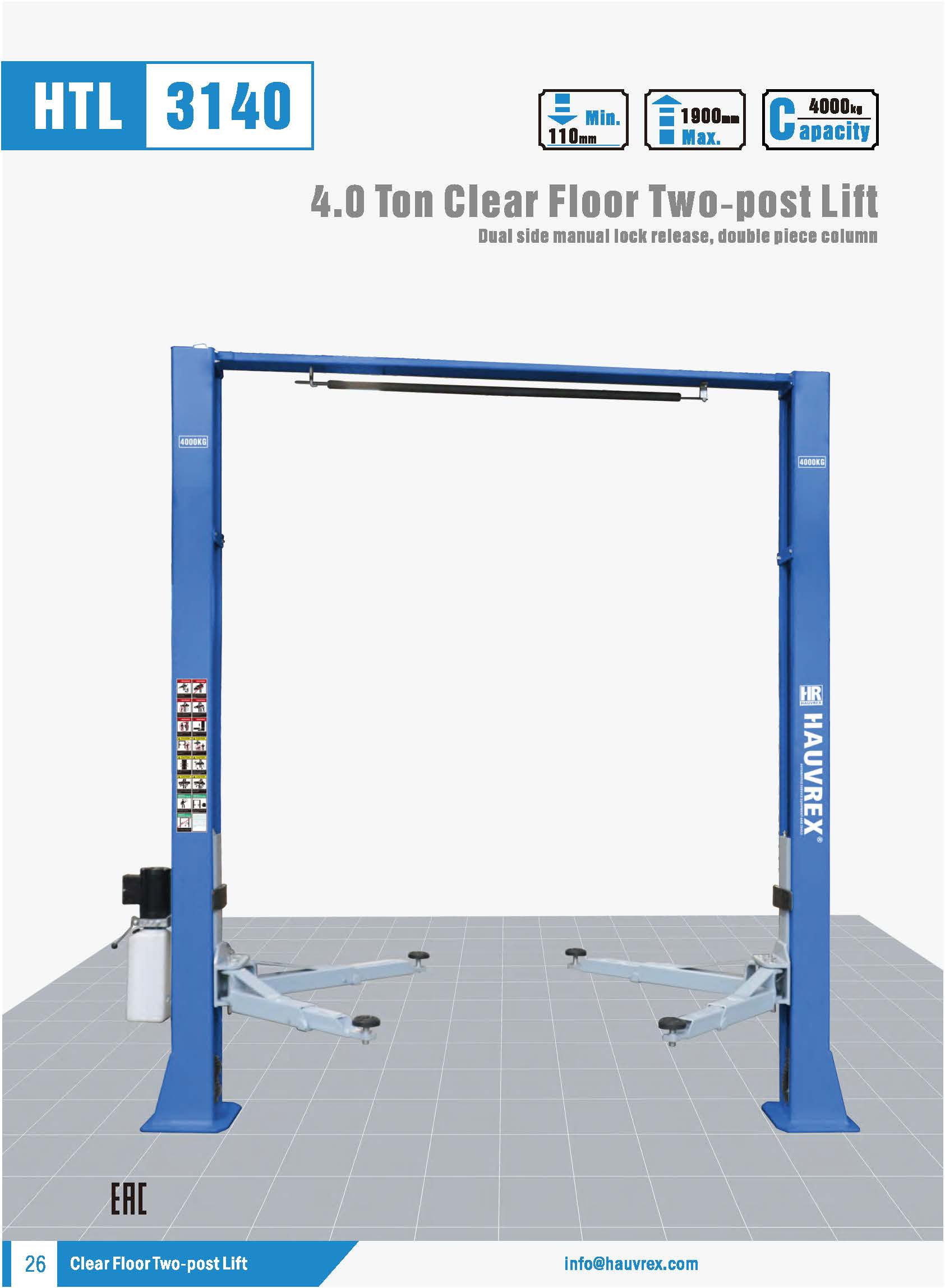 HTL3140 Two-post Lift
