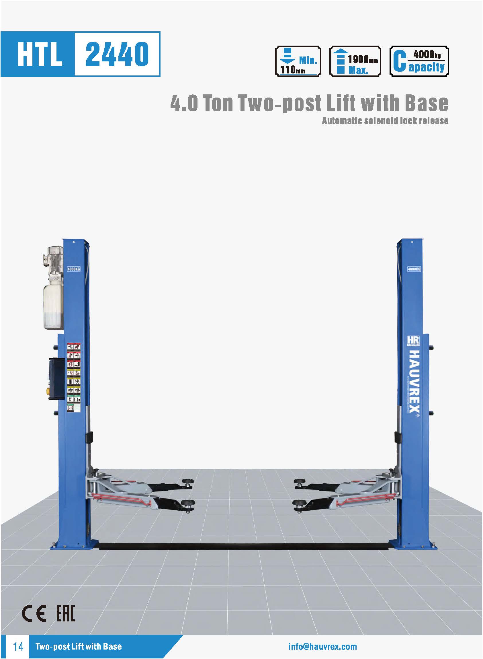 HTL2440 Two-post Lift
